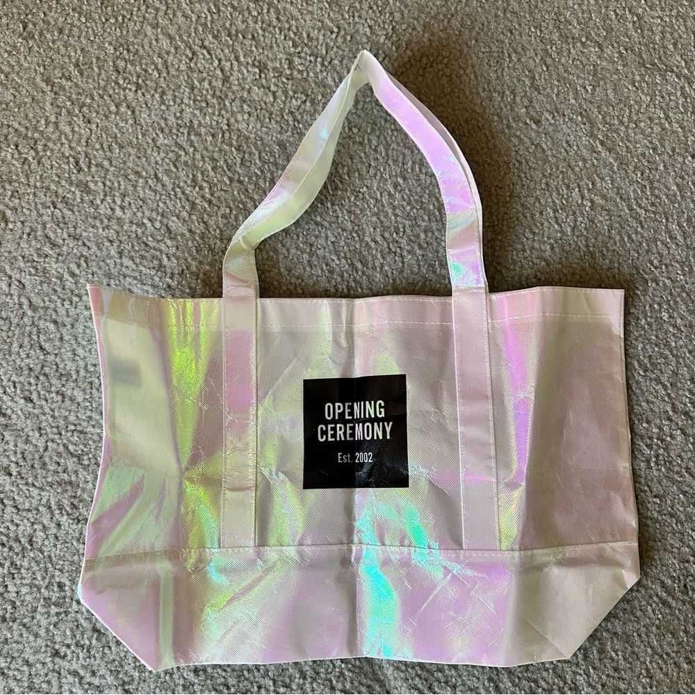 Opening Ceremony Iridescent Shopping Tote Bag